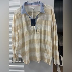 J. Crew x Marie Marot Rugby Pullover NWT